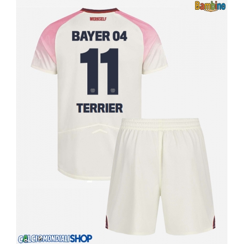 Maglie da calcio Bayer Leverkusen Martin Terrier #11 Seconda Maglia Bambino 2025-26 Manica Corta + Pantaloni corti)